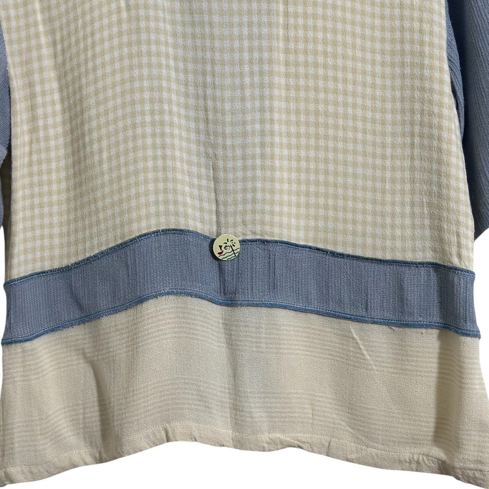 Alexandria Pierce Vintage Nautical Patchwork Costal 90's Button Up Women's L - Picture 10 of 11